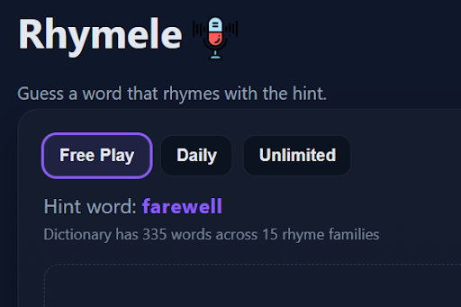 Rhymele project screenshot